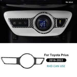 トヨタ プリウス 2016 - 22 LHD RHD カーギア ボックス フレーム インテリア アクセサリー リアルソフトカーボン - For RHD Black Carbon