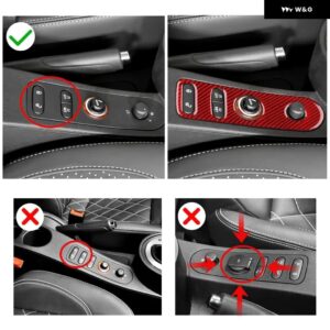 SEAT LEON ALTEA 2005 - 12 リアルソフトカーボン LHD RHD 車ドアロック ギア シフト ステッカー - Red Carbon 4 Holes