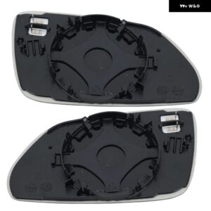 サイドドアミラー ガラスレンズ フォルクスワーゲン ポロ MK4 9N 2005 2006-2009 ヒーター付きバックミラー ガラスレンズ カーアクセサリー - 1 Pair