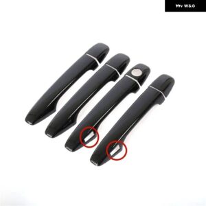 スバル WRX WRX STI 2015 - 20 光沢ブラック カー ドアハンドル カバー パッド ステッカー オーバーレイ スタイリング アクセサリー - keyless entry