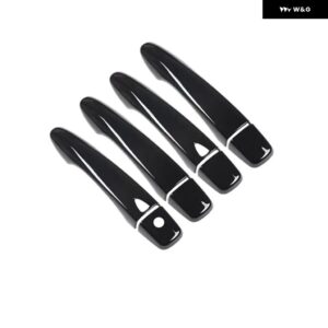グロスブラッククローム ドアハンドル カバー 日産 キャシュカイ J11 2014 - 21 スタイリング アクセサリー - black 2 buttons