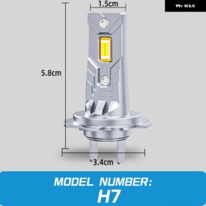 H7 H4 H1 LED 車用 ヘッドライト ミニ 電球 CANBUS チップ プラグアンドプレイ H4 ハイロービーム オートランプ フォグランプ 高出力 6000K - H7