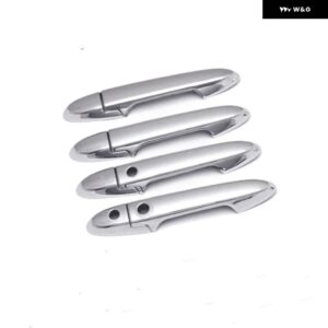 カーボンクロームカーサイド ドアハンドル カバー ステッカー ホンダ シティ2015 - 20 スタイリング アクセサリー - silver 2 buttons