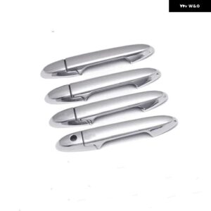 カーボンクロームカーサイド ドアハンドル カバー ステッカー ホンダ シティ2015 - 20 スタイリング アクセサリー - silver 0 button