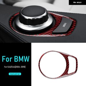 カーボン BMW 6シリーズ M6 E63 E64 2004 - 10 車メニュー ボタン ノブ フレーム インテリア アクセサリー - Type A