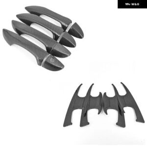 トヨタ カローラ 2014 - 18 カーボン クローム カー ドアハンドル カバー トリム ステッカー スタイリング アクセサリー - Door Handle bowl