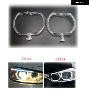 BMW 3シリーズ F30 F35 2013 2014 2015 車用 DRL デイタイム ランニングライト チューブ ヘッドライト サークルリングガイドプレート - 2pcs for left light