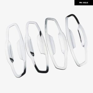 セアトアテカ 2016 - 20 クローム カーサイド ドアハンドル カバー ボウルデコレーション トリム ステッカー スタイリング アクセサリー - bowl