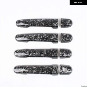 スバル ジャスティ スバル デックス 2003-2013 パターン カーボン クローム カー ドアハンドル カバー トリム アクセサリー - Forged 1 keyhole