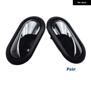 クローム車内装 ドアハンドル 内側インナードアノブ8200733848 8200733847 2012-2016 ダスター ルノー ローガン ロジィ サンデロ - Pair