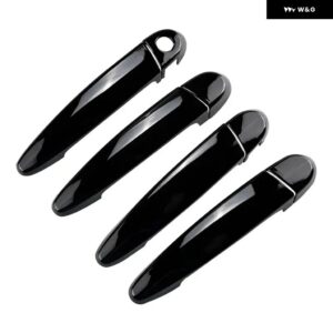 BMW M3 2009-2014 光沢ブラッククローム カー ドアハンドル カバー トリム ステッカー スタイリング オートアクセサリー - black