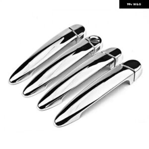 BMW M3 2009-2014 光沢ブラッククローム カー ドアハンドル カバー トリム ステッカー スタイリング オートアクセサリー - Silver
