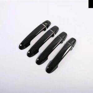 ダイハツ アルティス トヨタ オーリオン 2012-2016 光沢ブラッククローム カーサイド ドアハンドル カバー トリム ステッカー カーアクセサリー - black