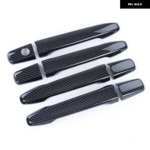 シトロエン C-CROSSER 2007-2016 クロームカーボン ドアハンドル カバー トリム セット アクセサリー - carbon 0 button