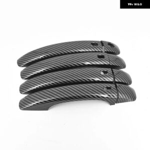 アウディ A1 2010 - 17 カーボン クローム カー ドアハンドル カバー ステッカー スタイリング 自動車アクセサリー - carbon fiber handle