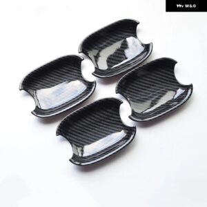 アウディ A1 2010 - 17 カーボン クローム カー ドアハンドル カバー ステッカー スタイリング 自動車アクセサリー - carbon fiber bowl