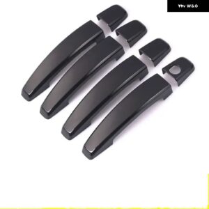 シボレー ソニック アベオ バリーナ 2012-2020 クロームブラック カー ドアハンドル カバー トリム ステッカー スタイリング アクセサリー - black