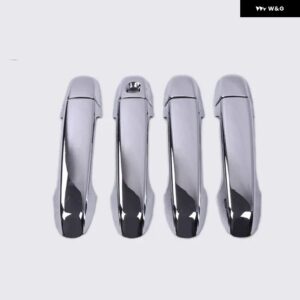 トヨタ カムリ XV50 2012-2017 カーボン クローム カー ドアハンドル カバー トリム ステッカー スタイリング アクセサリー - silver door handle