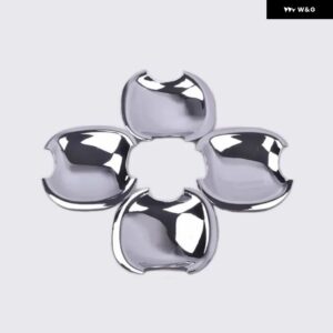 カーボンシルバーカー ドアハンドル カバー ボウル トリム トヨタ フィールダー2005-2013 スタイリング アクセサリー - silver bowl