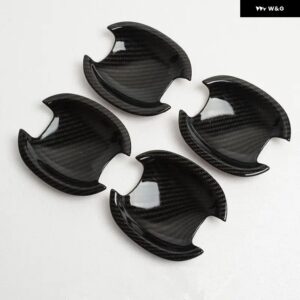 シュコダ YETI 2009-2017 カーボン クローム カー ドアハンドル カバー カップボウル トリム ステッカー スタイリング アクセサリー - model 10