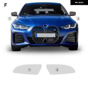 TPU 車体 ステッカー 防止クリア フィルム BMW I4 G26 2022-2023 ヘッドライト バックミラー - Rearview Mirror