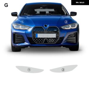 TPU 車体 ステッカー 防止クリア フィルム BMW I4 G26 2022-2023 ヘッドライト バックミラー - Headlight