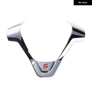 ABS ステアリングホイール トリム スパンコール ステッカー フォード フィエスタMK7エコスポーツフィーゴB-MAX KA+カー スタイリング 自動車アクセサリー - mirror red