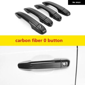 カーボンクロームカーサイド ドアハンドル 装飾 カバー トリム ホンダ アコード2018 - 21 スタイリング アクセサリー - carbon 0 buttons