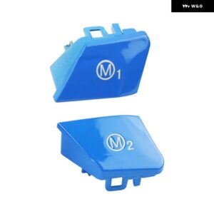 BMW M3 M4 M5 M6 X5M X6M F20 F30 F32 F80 F82 F87 車 ステアリングホイール スタートストップ M1 M2 ボタン 交換カバー - Blue M1M2