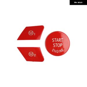 BMW M3 M4 M5 M6 X5M X6M F20 F30 F32 F80 F82 F87 車 ステアリングホイール スタートストップ M1 M2 ボタン 交換カバー - Red M1M2 start