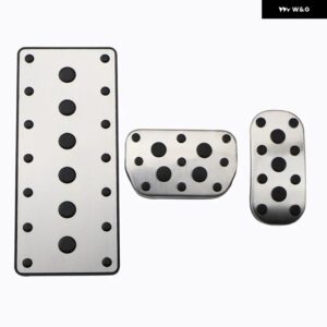 トヨタ C-HR CHR 2016 - 19 ステンレス フットペダル アクセルブレーキペダル 滑り止め パッド カバー AT - 3Pcs With Rest Pedal