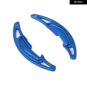 BMW M2 F87 M3 F80 M4 F82 F83 M5 F10 M6 F12 F13 X5M F85 X6M アルミ 合金 ステアリングホイール シフト パドル シフター エクステンション 2個 - Blue