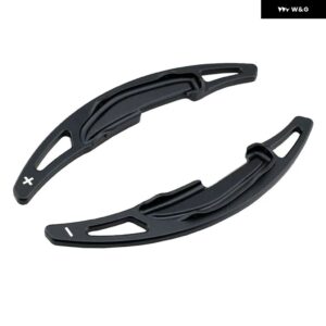 BMW M2 F87 M3 F80 M4 F82 F83 M5 F10 M6 F12 F13 X5M F85 X6M アルミ 合金 ステアリングホイール シフト パドル シフター エクステンション 2個 - black