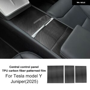 カーペイント ヘッドライト フィルム テスラ モデルY ジュニパー 2025年以降 クリア Bピラー テールライト フィルム - Carbon Central film