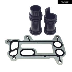 オイル フィルター ハウジング エレメントシールと パイプ セット BMW E90 E60 E61 E87 E83 N47 11427802114 11428506412 11427802115 11427802117 - Set 3pcs