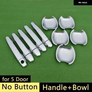 トヨタ RAV4 RAV 4 2006 - 13 XA30 クローム カー ドアハンドル カバー ステッカー スタイリング アクセサリー - handle-bowl 0 button