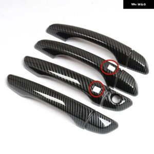 カーボンクロームカー ドアハンドル カバー トリム ステッカー シトロエン ベルリンゴIII 2018 - 22 スタイリング アクセサリー - carbon 2 sensors