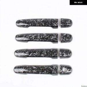 トヨタ カローラ 2002-2013 パターン カーボン クローム カー ドアハンドル カバー トリム スタイリング アクセサリー - Forged 1 keyhole