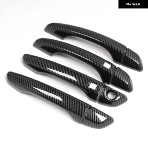 カーボン クローム カー ドアハンドル カバー ステッカー アクセサリー プジョー 508 508SW 508RXH 2012 - 18 - carbon 2 sensors