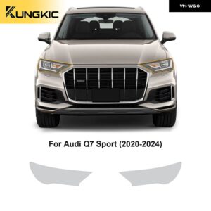 アウディ Q7 スポーツ ヘッドライト リアビューフィルム 2020 - 24 TPU カープロテクションフィルム クリア 8.5ミル 傷防止 - headlight film