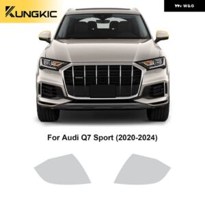 アウディ Q7 スポーツ ヘッドライト リアビューフィルム 2020 - 24 TPU カープロテクションフィルム クリア 8.5ミル 傷防止 - rearview film
