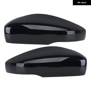 サイドバックミラー カバー キャップ VW ポロ 2009 2010 2011-2017 光沢ブラック穴 付きドアミラー カバー キャップ カーアクセサリー - Left and Right