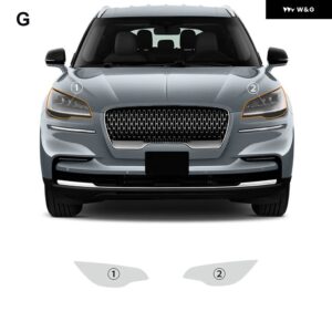 TPU クリア フィルム リンカーン アビエーター 2022 2023 プレカット ヘッドライト バックミラー クリア デカール - car headlights