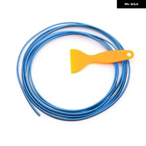 5M 車用 装飾 ストリップ 車内 ダッシュボード ドアエッジ トリム カーアクセサリー VW フォルクスワーゲン ゴルフ 4 7 ポロ パサート ティグアン - blue