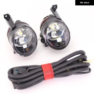 VW キャディ 2003 - 10 フロント バンパー フォグランプ ライト LED 電球 + グリル + ワイヤー付き - pair lamp wire