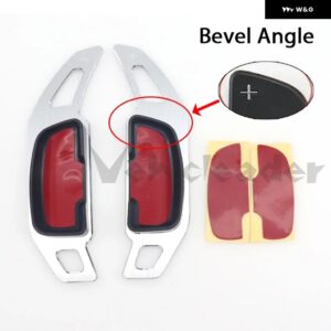 ステアリングホイール シフター パドルエクステンション 2個 メルセデスベンツ A B C E ML GL CLA GLA GLK SL SLK クラス W176 W246 C117 W212 W204 AMG - Bevel Angle Silver