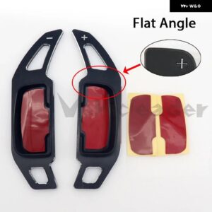 ステアリングホイール シフター パドルエクステンション 2個 メルセデスベンツ A B C E ML GL CLA GLA GLK SL SLK クラス W176 W246 C117 W212 W204 AMG - Flat Angle Black