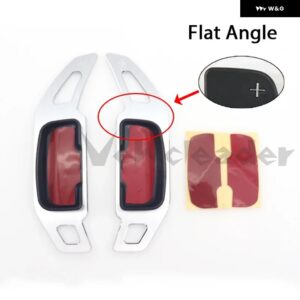 ステアリングホイール シフター パドルエクステンション 2個 メルセデスベンツ A B C E ML GL CLA GLA GLK SL SLK クラス W176 W246 C117 W212 W204 AMG - Flat Angle Silver