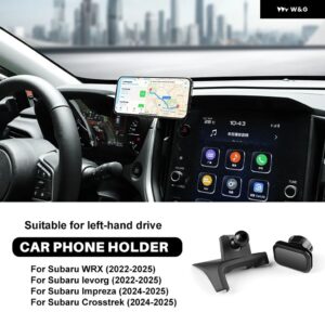 スバル クロストレック インプレッサ 2024 2025 WRX レヴォーグ 2022 2023 2024 2025 車用マグネット式重力式電話 ホルダー モバイル ブラケット クリップ - On the Left Side