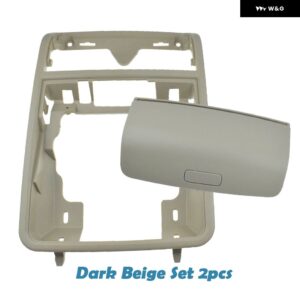 グレー/ベージュ オーバーヘッドグラス ホルダー ボックス VW ゴルフ MK5 MK6 ティグアン ジェッタ MK5 パサート B6 CC 1KD868837 1KD867489 1K0868837 - 2Pcs Beige Set